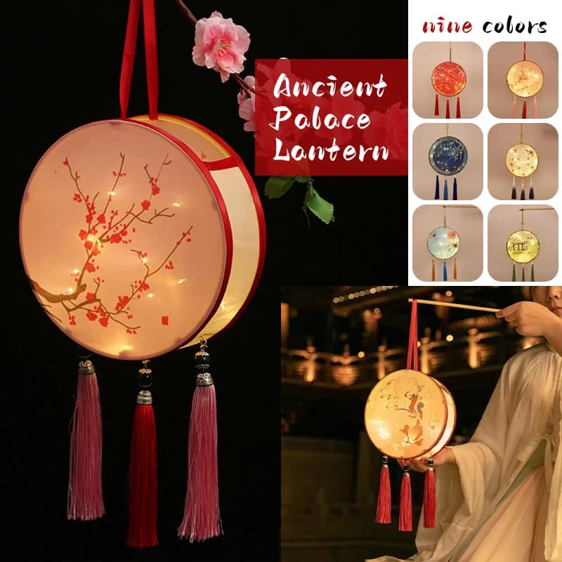 Mid-Autumn Festival Lantern Chinese Ancient Style Palace Light Diy Handmade Kid Portable Palace Lanterns Hanfu Party Decor
