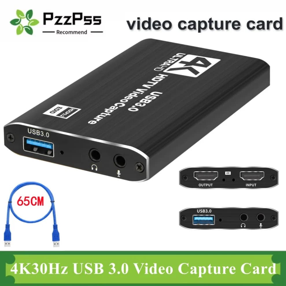 Scheda di acquisizione 4K per la registrazione in streaming Dispositivo di acquisizione video HDMI con USB 3.0 1080p 60fps per PS5 Xbox Switch OBS PC Mac