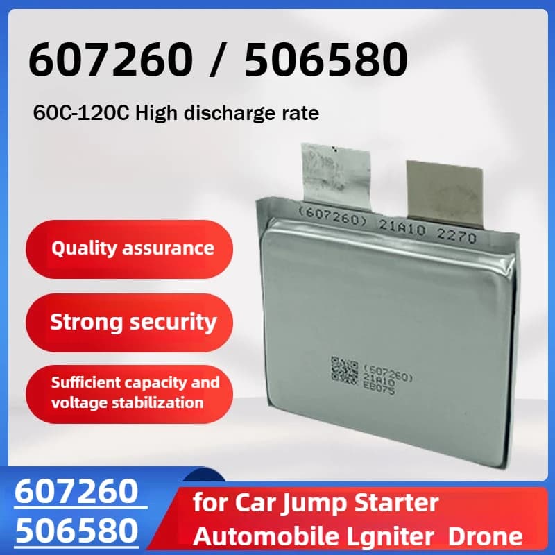 607260 506580 Batteria Al Litio 3.7V 2150mAh 60C FAI DA TE 2S 3S 7.6V 11.4V Cella di Batteria per Auto Salto di Avviamento Automobile Lgniter Drone