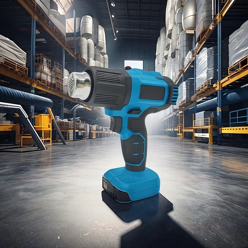 Pistola Termica Ricaricabile Senza Fili 21V con Ugelli per Lavori Artigianali e Riparazioni Fai-da-Te, Pistola per Colla Elettrica Compatibile con Batteria Makita