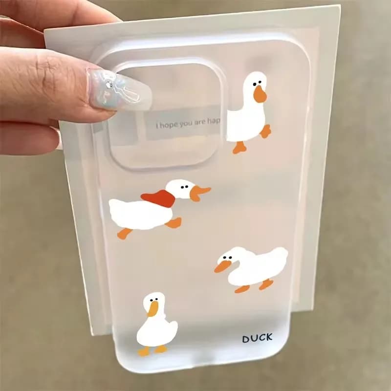 Super Cute Duck Quack for iPhone 17 16 15 14 13 12 11 Pro Air 16E X XR XSMax 7 8 Plus SE Mini Cover
