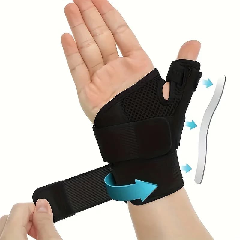 1 tutore per polso con stecca per pollice stabilizzante, tutore per mani e polsi per uomini e donne, supporto per il pollice, adatto sia per mano destra e sinistra