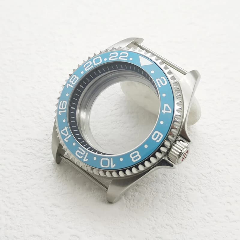 42mm Watch Case Bilayer Dome Sapphire Glass Fits NH35 NH36 4R 7S Movement 28.5mm Dial With Bezel Insert Men Watch Cases Refit