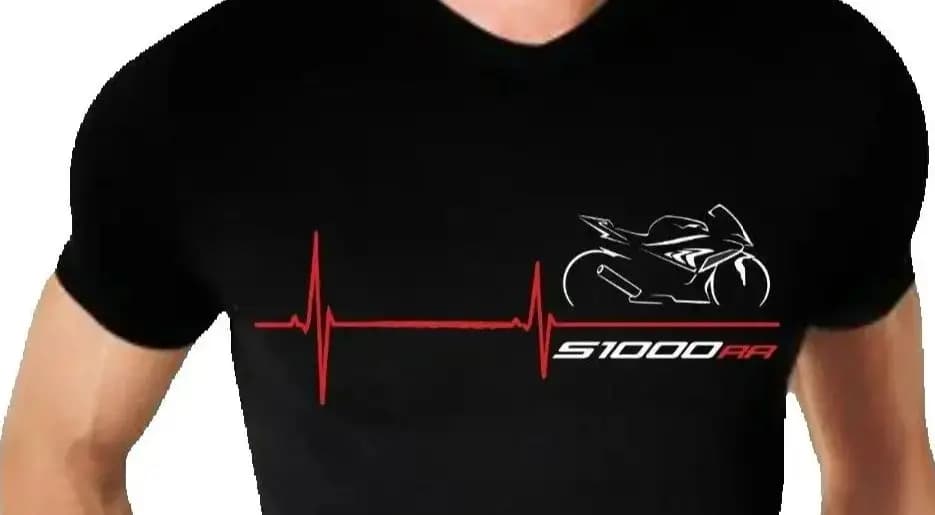 S1000RR Motorcycle Heart Beat T-Shirt 100% Cotton O-Neck Summer Short Sleeve Casual Mens T-shirt Size S-3XL