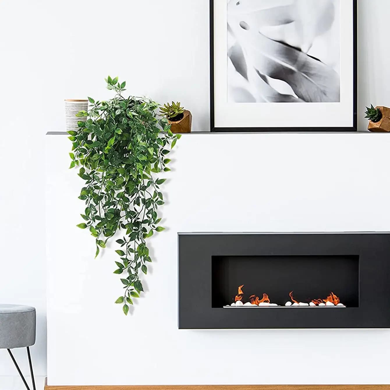 Edera Artificiale in Vaso con Foglie in Plastica, Decorazione per Matrimoni, Riunioni, Casa, Giardino, Ornamento in Seta, Vasi da Fiori, Decorazioni da Parete, Regali