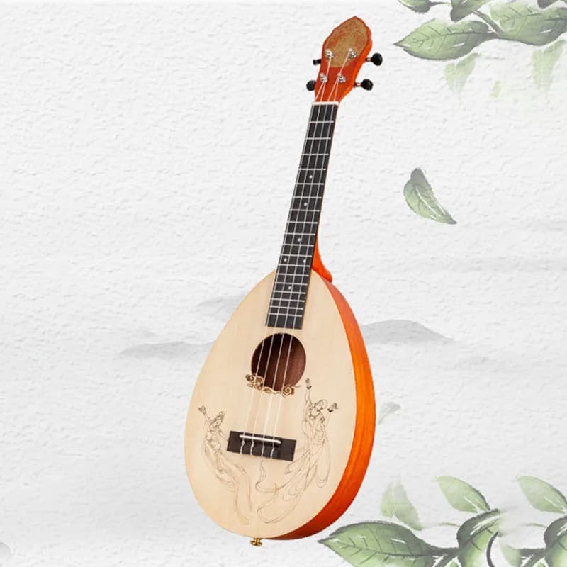 4 String Chinese Ukulele Beginners Portable Playing Lute Chinese Tradition Performance Pipa Professional Stringed Instruments