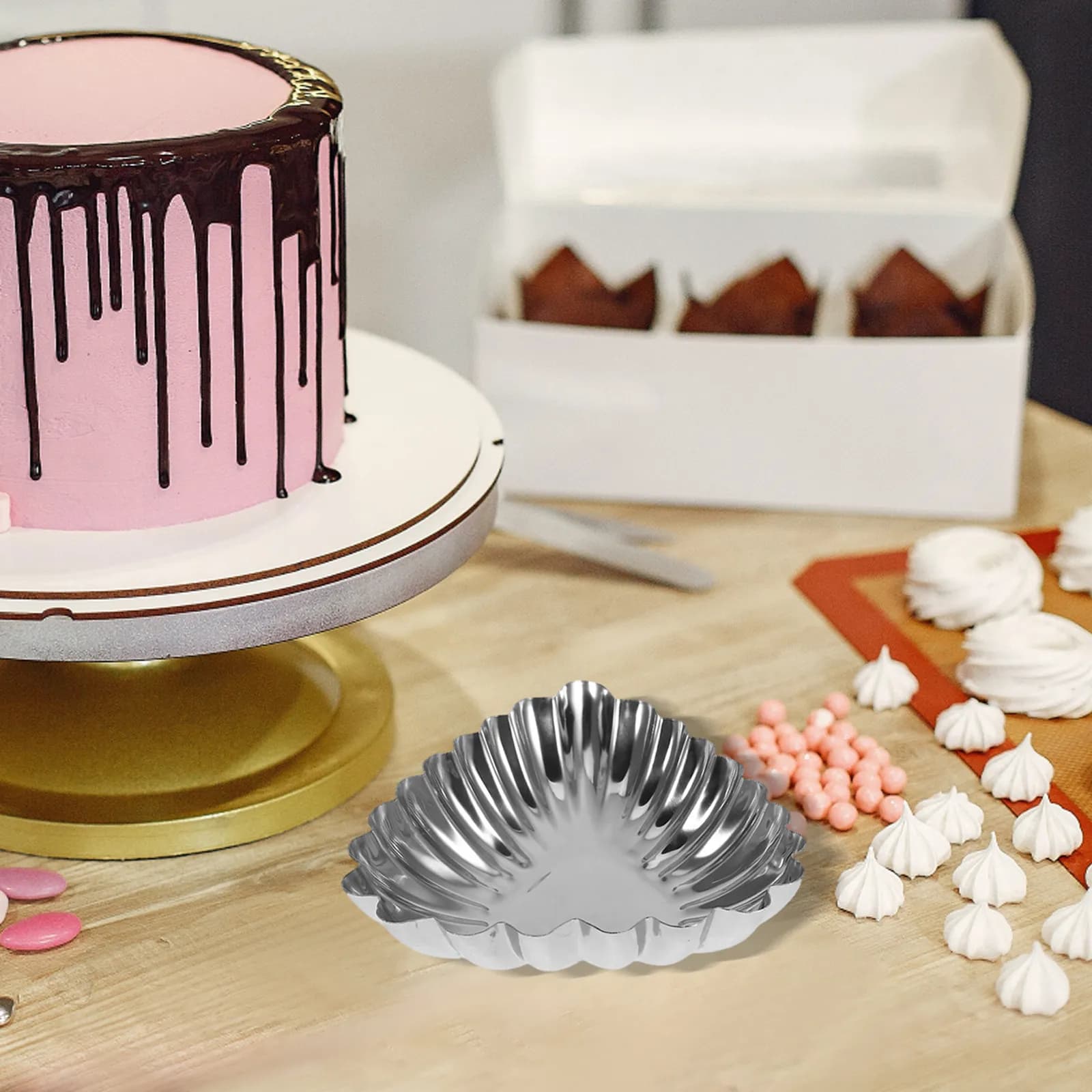 20 stampi per crostatine in acciaio inossidabile per alimenti, facili da pulire, multiuso, per cupcake, cheesecake, budini e prodotti da forno