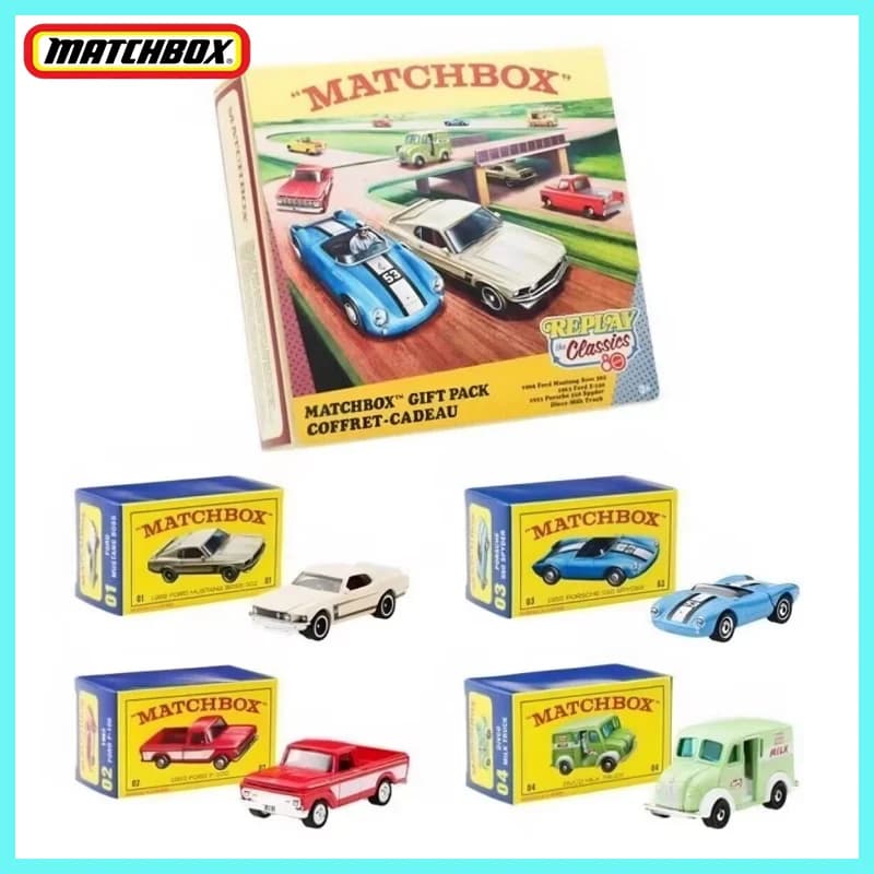 New Genuine Matchbox 80th Anniversary Edition Porsche Ford Milk Delivery Car Collection Alloy Car Model With Open Door Jhb37 Toy