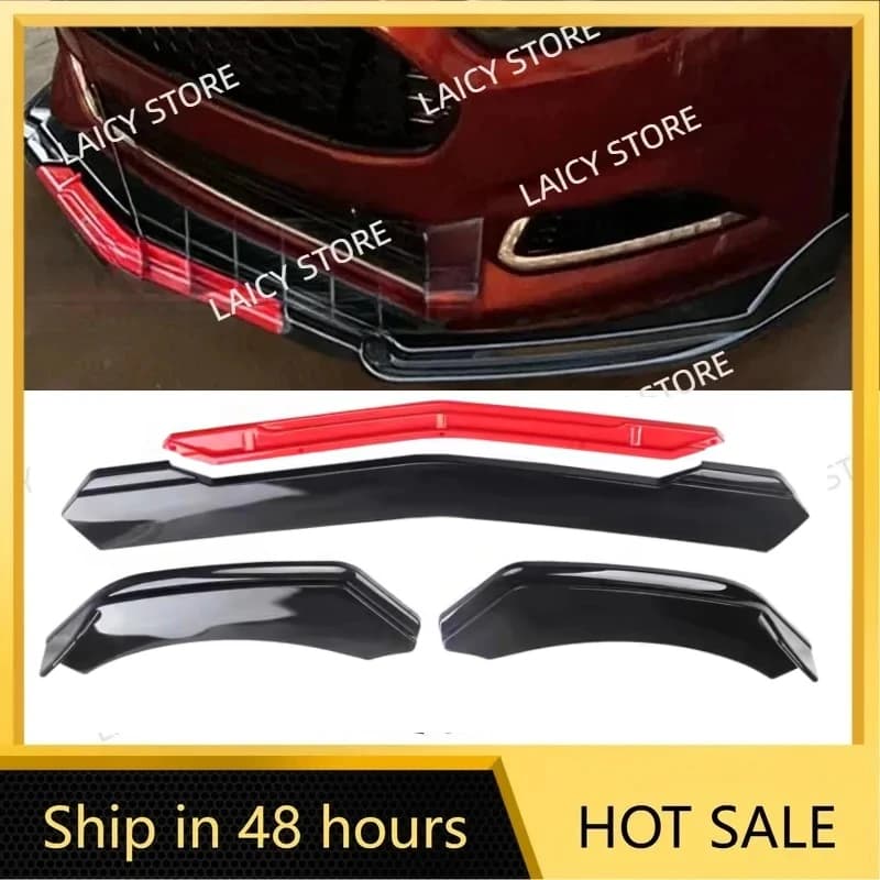 LAICY Car Front Bumper Chin Lip For F0rd Fusion Spoilers Body Kits Splitter Skirt Diffuser Protection Guard Cover Black