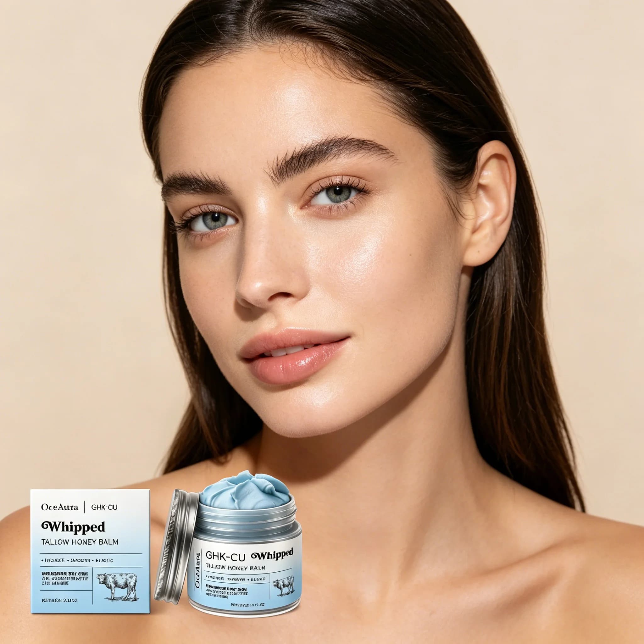 Beef Tallow Honey Moisturizing Cream Daily Nourishing, Hydrating, Smooth, Non-Greasy Body Skincare Cream