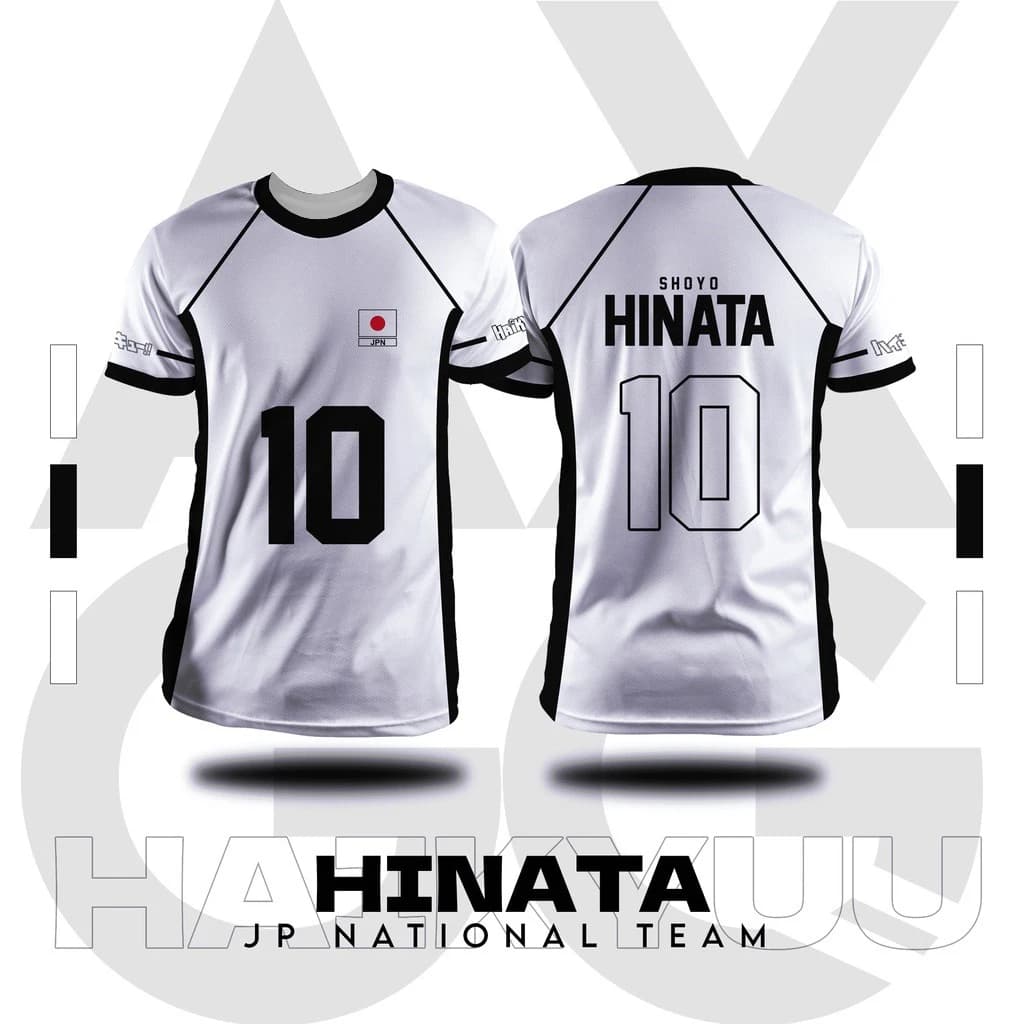 Bandai Japan National Volleyball Team Jersey Hinata & Kageyama Cosplay Costume Haikyuu!! T-Shirts Summer Quick-dry Comfy Large