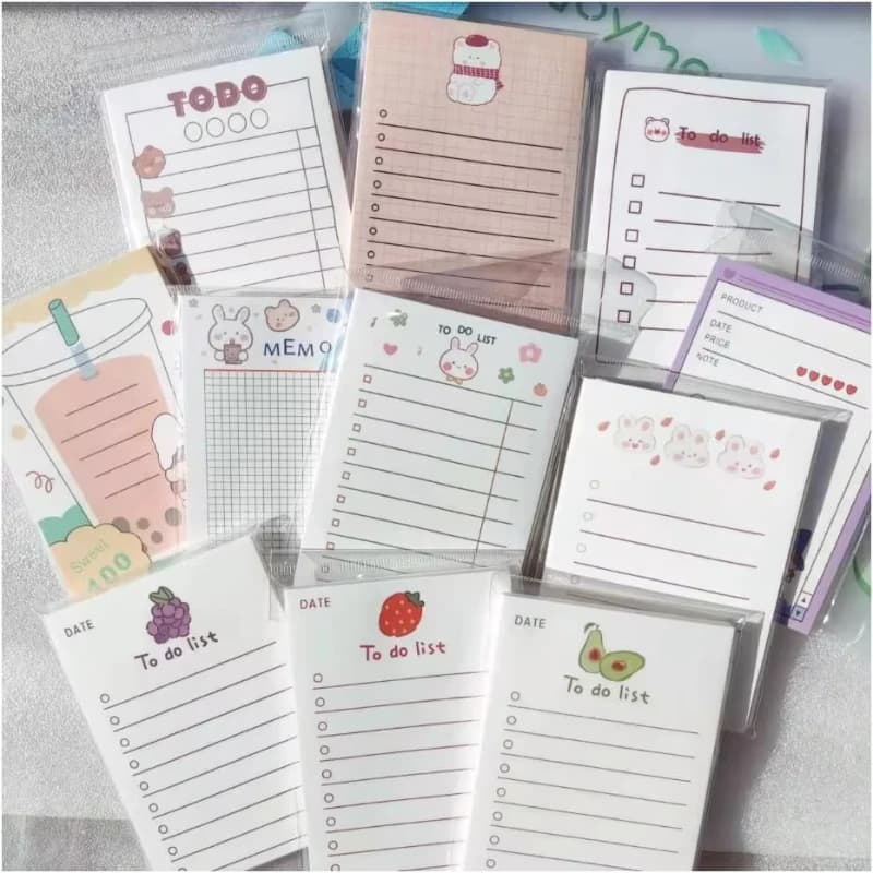 50 fogli Lista delle cose da fare Blocco note Carino Cancelleria scolastica Note nel Blocco note portatile Forniture per ufficio Quaderno di frutta Quaderno di appunti
