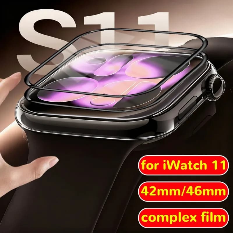 Pellicola salvaschermo trasparente 3D per Apple Watch 11 42/46mm Pellicola protettiva morbida antigraffio PMMA per iWatch Series 11 iWatch11