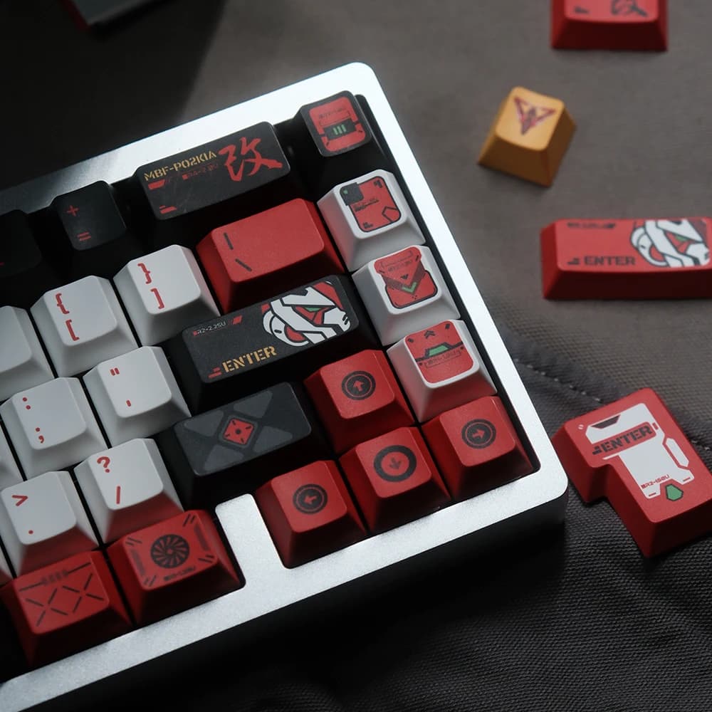 FBB Keycap Red Heresy PBT Sublimation Custom Mechanical Keycap Accessory for PC DIY Custom Black-Red Thickness 1.7 mm