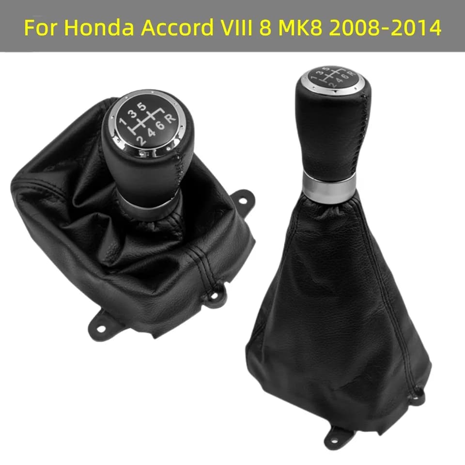 For Honda Accord VIII 8 MK8 2008 2009 2010 2011 2012 2013 2014 Hand Speed Gear Shift Konb Gaiter Boot Cover Case Collar