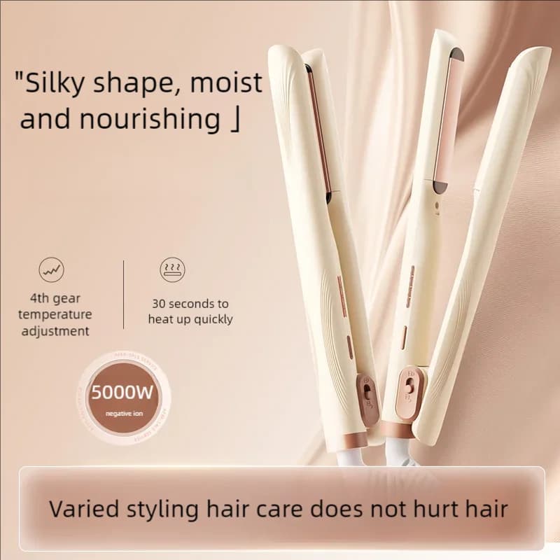 Mini Iron Hair Iron Hair Plate and Curtain 2 in 1 Portable Iron Adjustable temperature