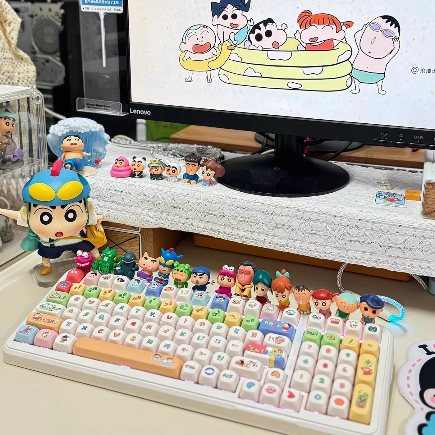 Keycap MOA by Crayon Shin-chan, Carton Style Soul, Mechanical Keycap with Sublimation on Five Sides, Kawaii Tasting Accessories, Gifts