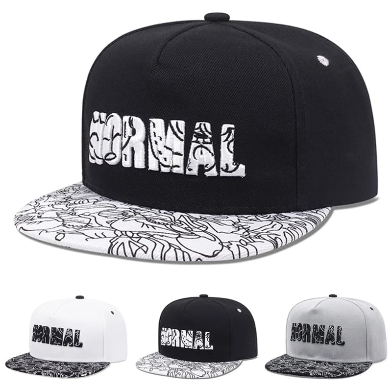 2026 New Baseball Hat NORMAL Embroidered Flat Edge Hat Daily Commuter Decoration Sunshade Hat Unisex Hip Hop Skateboarding Hat
