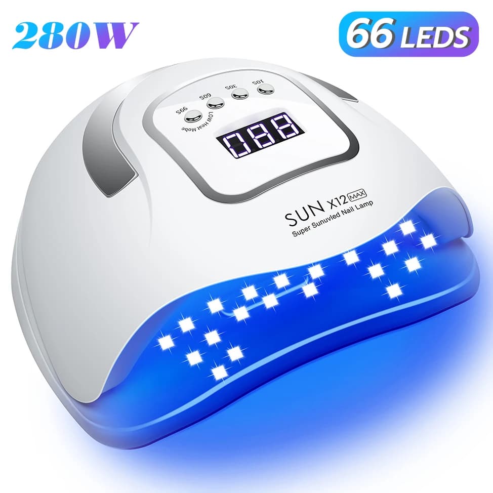 Lampada per unghie UV a LED Asciugatrice per unghie da 120 W con 4 impostazioni timer Asciugatura rapida 36 LED Lampada da cabina UV per polimerizzare tutte le unghie Gel Nail Art