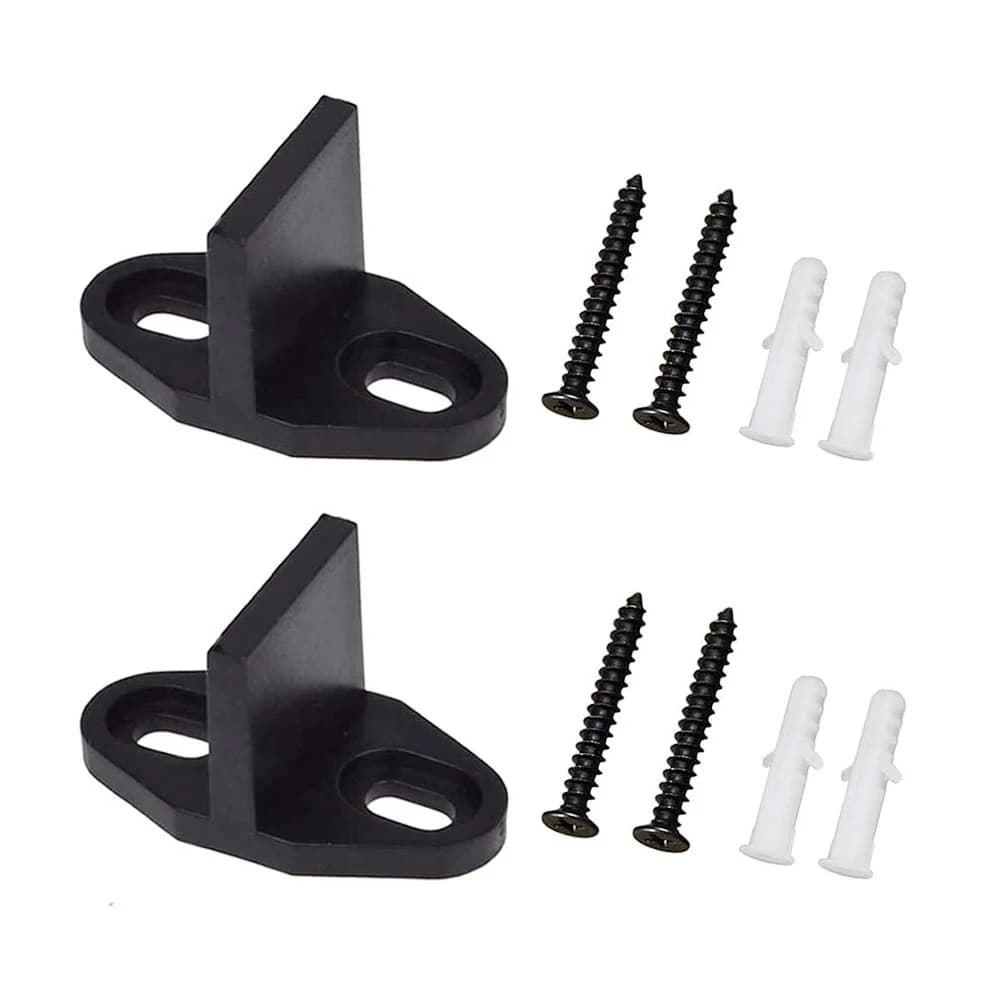 2 pezzi guide per pavimenti per porte scorrevoli della stalla POM fondo in plastica tappo oscillante porte per mobili per la casa hardware 4,3 x 2,5 cm con viti