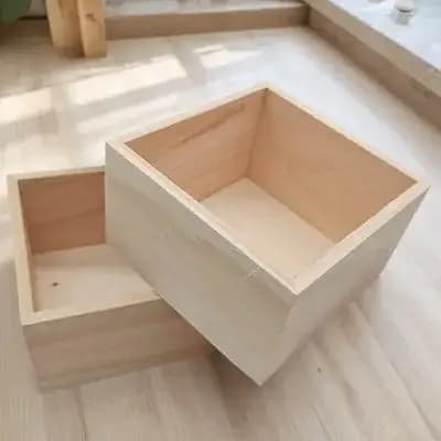 2Pcs Premium Wooden Storage Boxes Large Capacity Desk Organizer Home Office Sundries Storage Case Gift Box