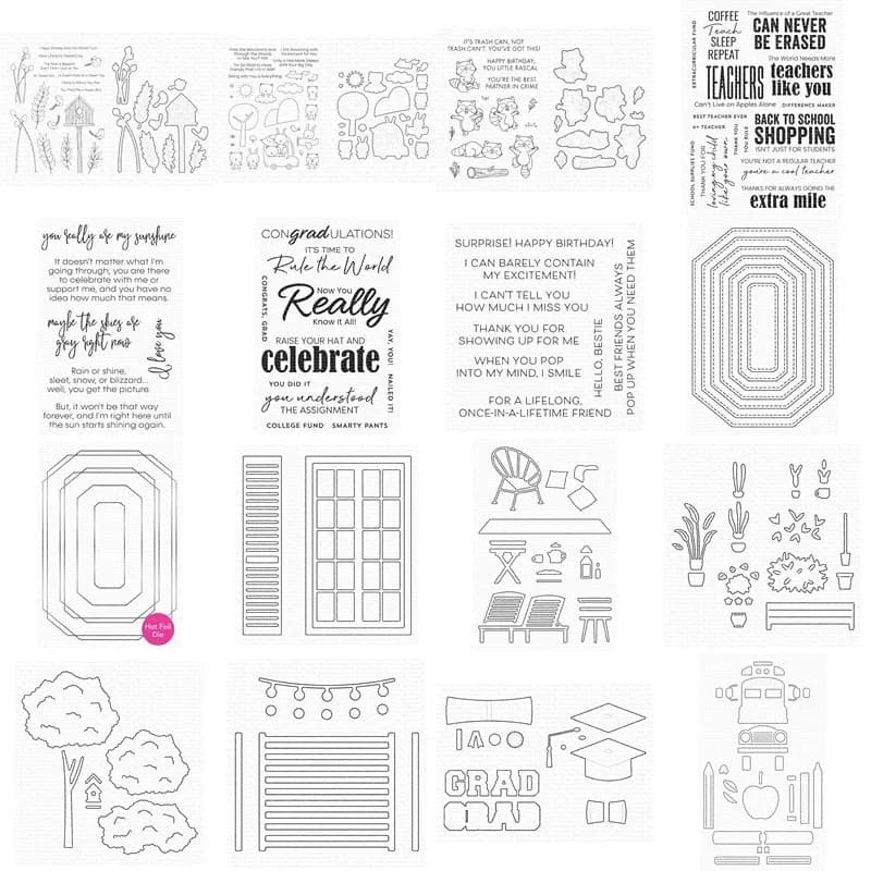 Peaceful Birds Rascal Plants Clear Stamps Cutting Dies Scrapbooking for May 2023 New Paper Making Embossing Frames Card Set