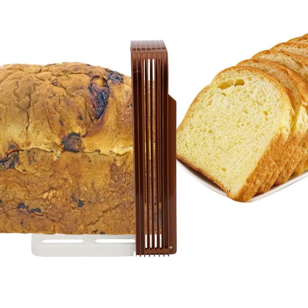 Bread slicer holder Foldable bread cutter holder Cooking tool Cutting guide Plastic slicer tool