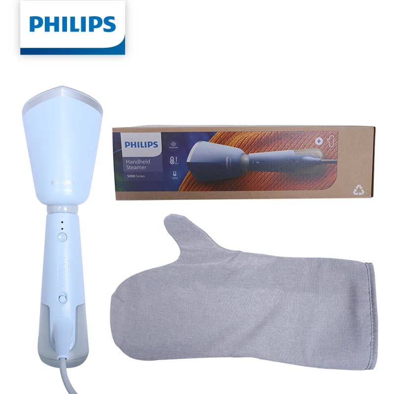 Philips Handheld Garment Steamer STH5000 Series Adjustable Tilt Nozzle 35S Preheats Eco & Max Steam Settings 120ml Water Tank
