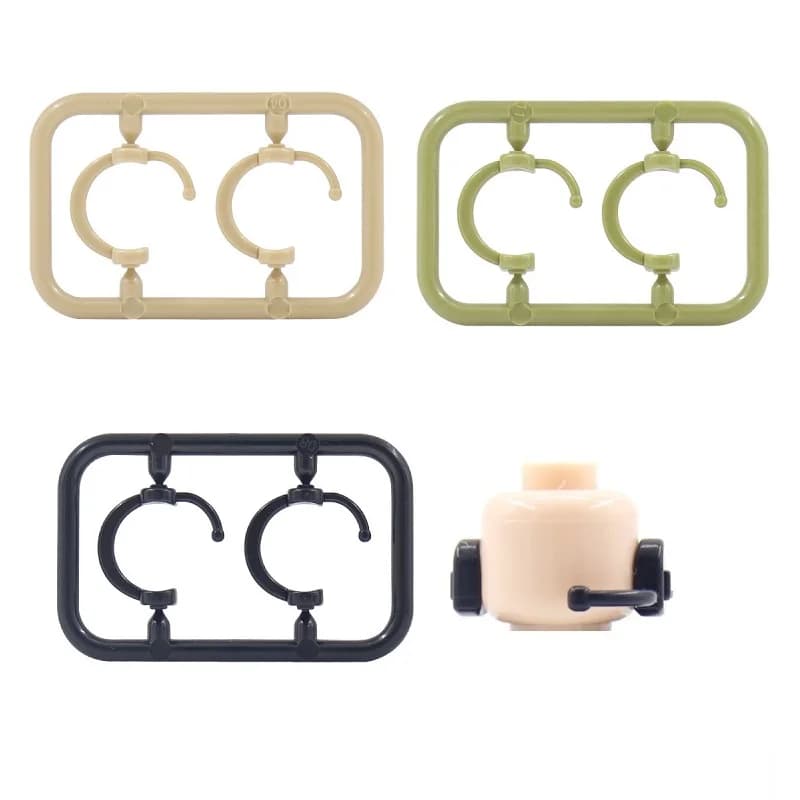 10 pz Armi Militari Auricolare Senza Fili Walkie-talkie Minifigurine Accessori Building Blocks Mattoni Set Braccia Modello Giocattoli Per Bambini