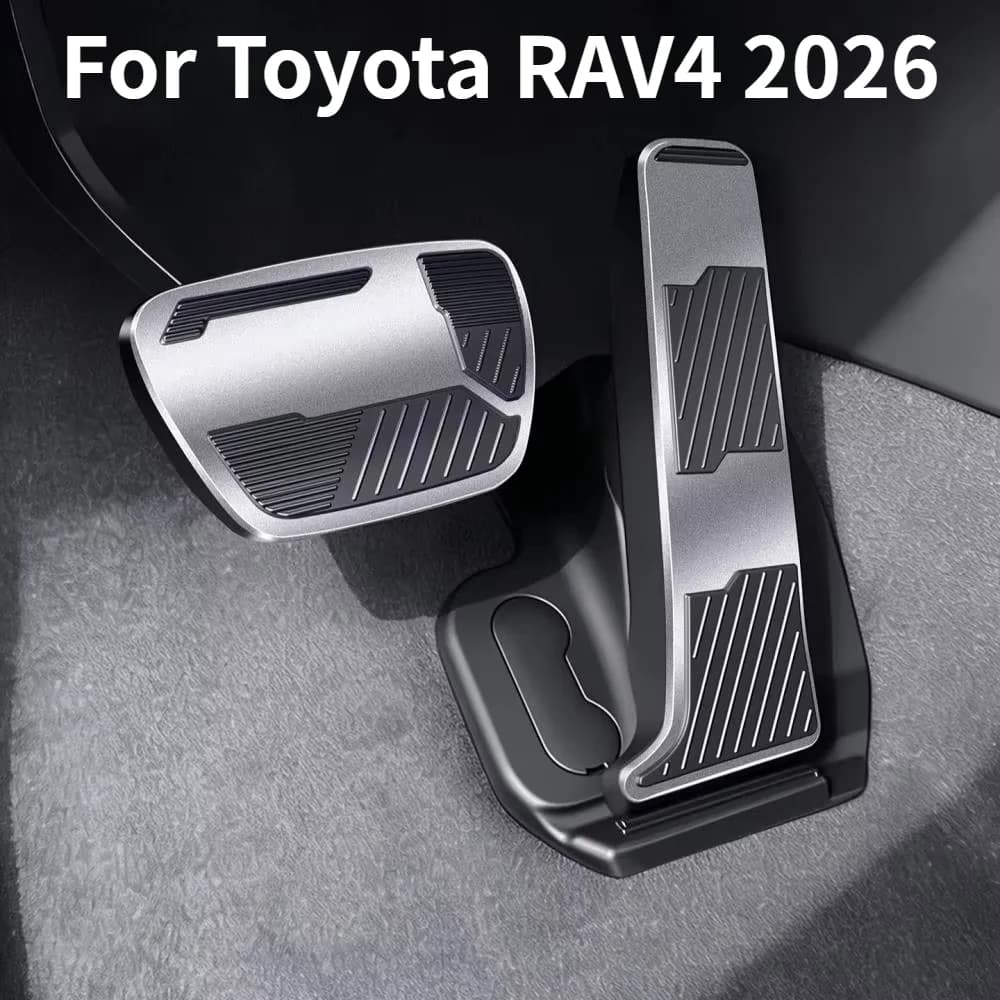 Car Upgrade For Toyota RAV4 2026 6th XA60 Car Styling Accelerator Brake Pedal Non-Slip Anti-Scratch Aluminum Alloy Foot Rest Pad