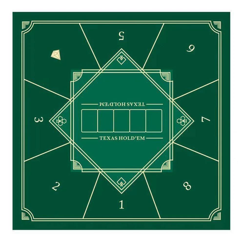 Thickened Texas Hold'em Poker Mat Waterproof Rubber Travel Poker Board Game Casino Mats Home Gaming Desk Mat for Game Party