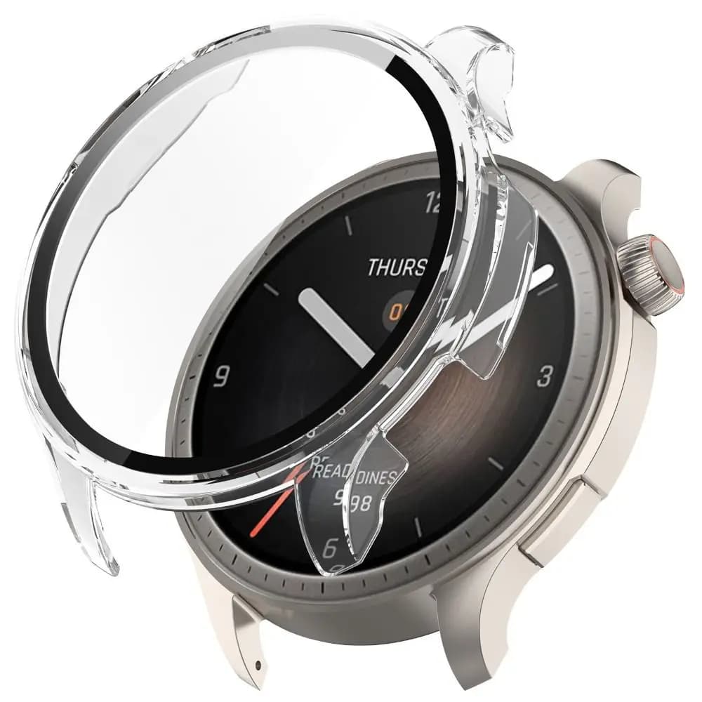 New PC+Tempered Protective Case Smart Watch Screen Protector Full Cover Accessories Cover Shell for Amazfit Balance Smart Watch