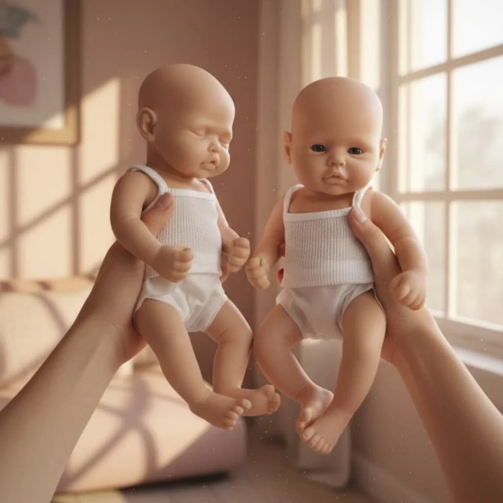 Bambole Reborn non verniciate da 33 cm Ragazzi/Ragazze Realistici per tutto il corpo in silicone morbido Neonato Giocattoli per bambole per regali per bambini Reborn Baby