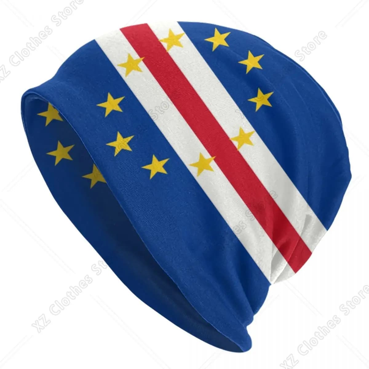 Cape Verde Flag Skullies Berretti Berretti Uomo Donna Unisex Fresco Inverno Caldo Cappello di lavoro a maglia Cappelli per cofano per adulti