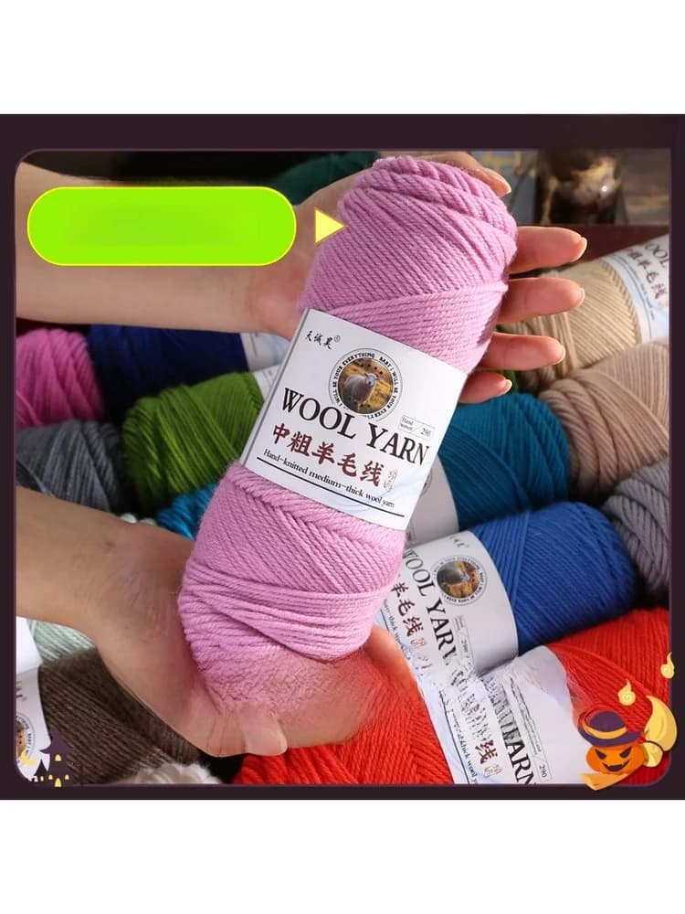 Filato di Lana Medio-Grosso per Lavorazione a Maglia, Morbido e Delicato sulla Pelle, Tessuto in Lana di Alpaca per Sciarpe e Cappotti Fai-da-te, Ideale per la Stagione Autunnale
