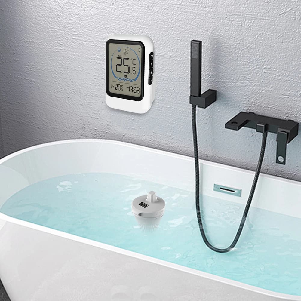 Smart Pool Thermometer Easy Read Swimming Pool Thermometer Digital Pool Thermometer for Ice Bath Tub Fishbowl Pond Hot Tub