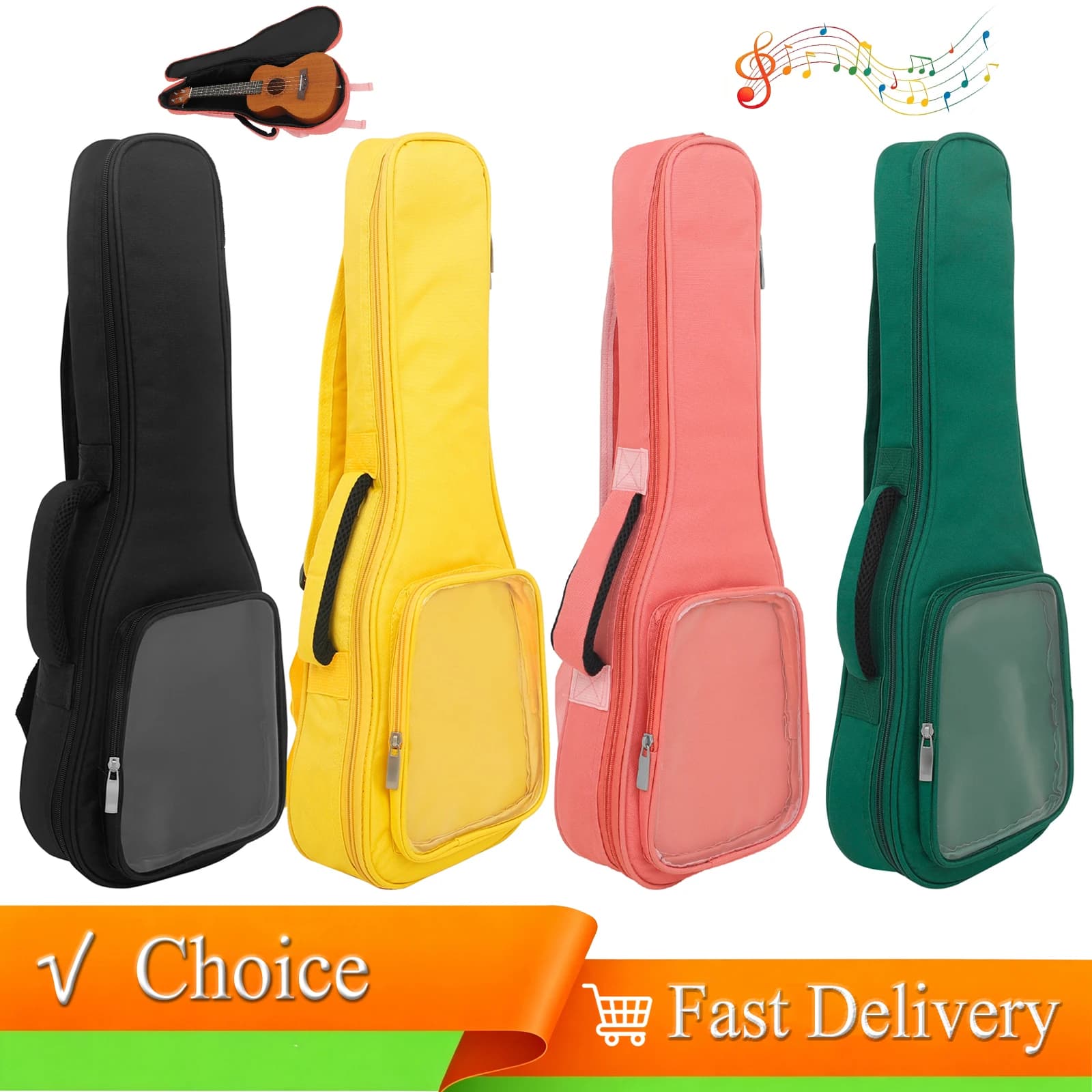 Ukulele Bag Hawaiian Four Strings Instruments Storage Bags Waterproof Protections Shoulders Bag Backpack String Accessories