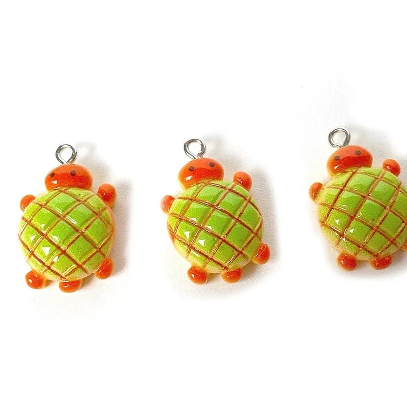 3pcs Cute Turtle Charm Animal Pendant DIY Earring Necklace Bracelet Accessories for Jewelry Making Findings