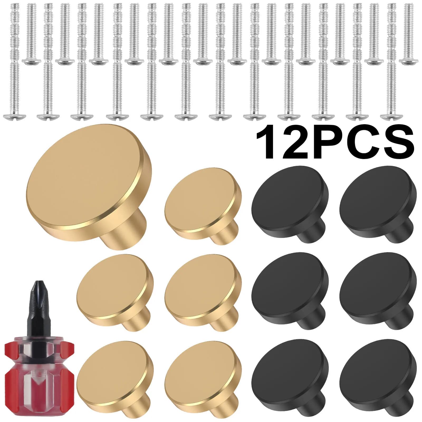 12 pezzi set di pomelli per cassetti pomelli per mobili dorati maniglia per mobili in lega di alluminio per armadi cassettiera porta 25x20x10mm