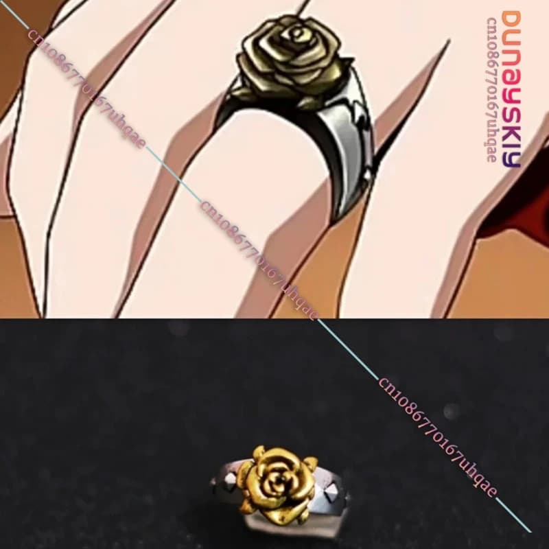 Rozen Maiden Anelli Mercury Lampe Shinku Cosplay Prop Retro 3D Rosa Anello di barretta Gioielli Reiner Rubin Costumi Puntelli Parti Anime