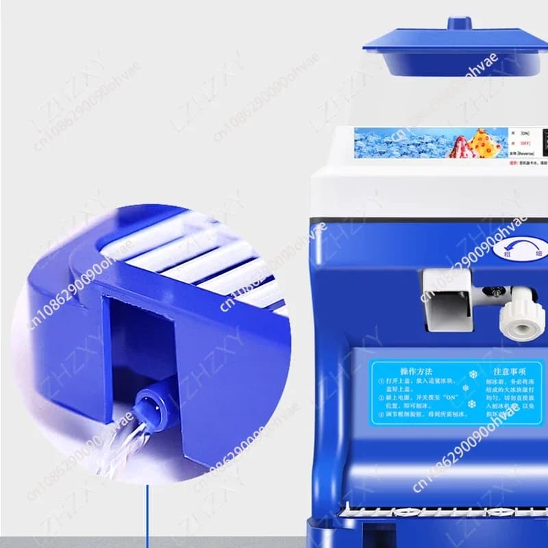 120/200 KG/H Electric Ice Shaver Branch Crusher Chopper Smoothie Blender Granizing Machine Shredder Snow Cone Cubes Maker