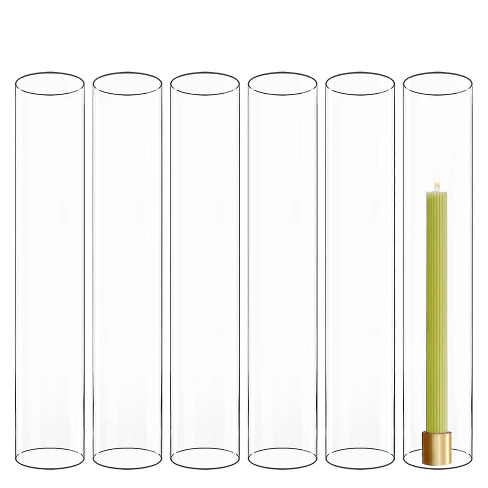 Set da 2/4/6 Pezzi di Portacandele in Vetro Senza Fondo, Decorazioni per la Casa, Ornamenti da Tavolo