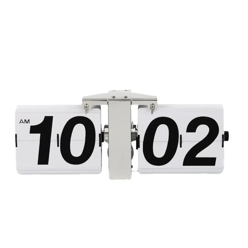 Mechanical automatic page turning clock Living room large wall clock Simple desktop desk clock Wall