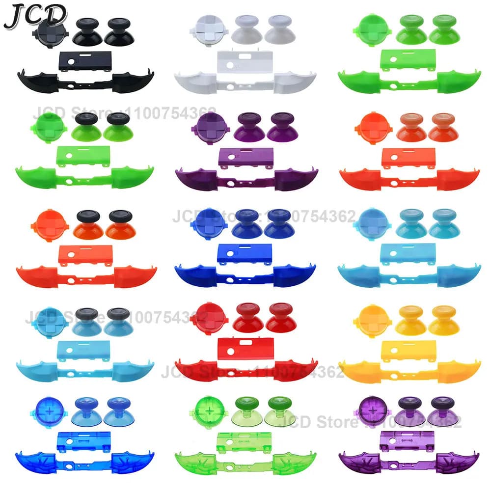 JCD RB LB paraurti pulsante barra centrale per XBox Series X S Controller 3D Analog Thumb Sticks Grip Caps D-Pad Cross Key parti di riparazione