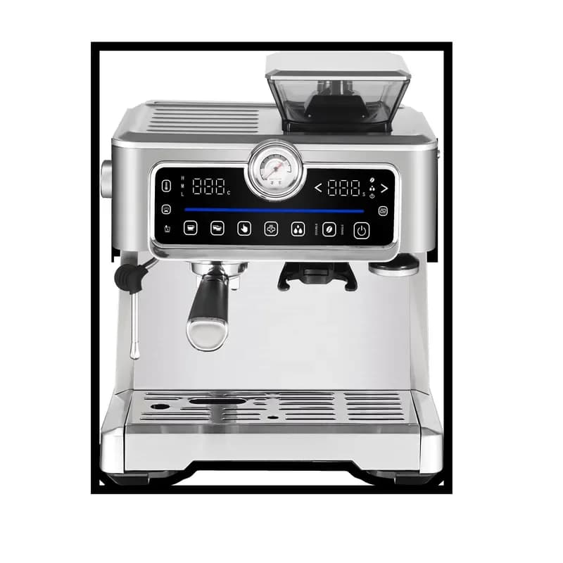 【2026】 2024 New Style Espresso Coffee Machine Electric Bean to Cup with Grinding Function Touch Screen Stainless Steel