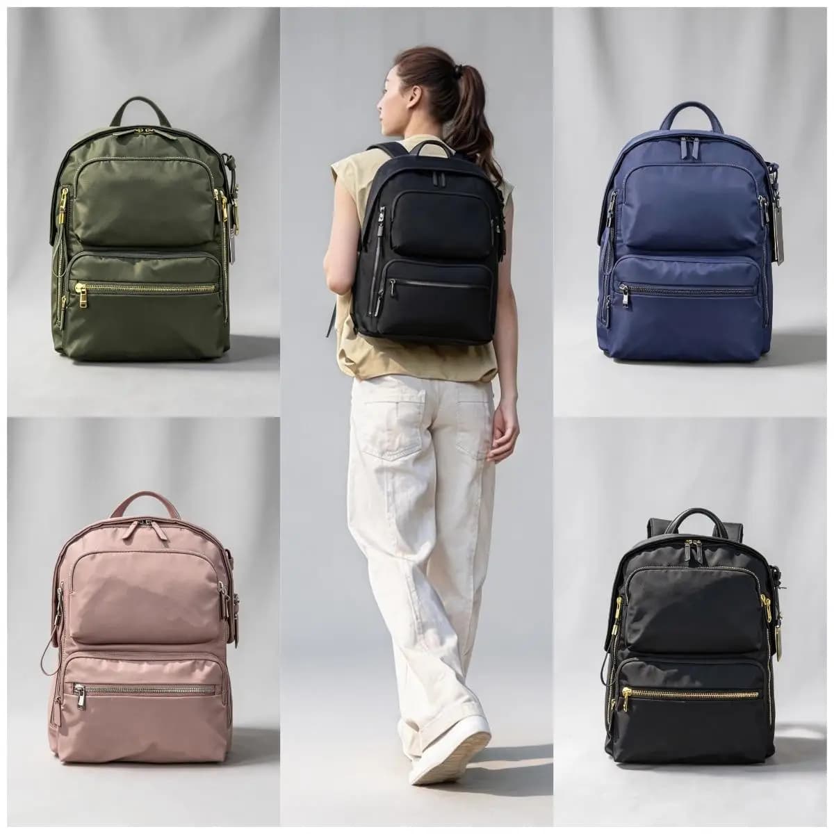 Women’s Nylon Backpack Collection, Lightweight Stylish Versatile Casual Travel & Daily Commute Daypack