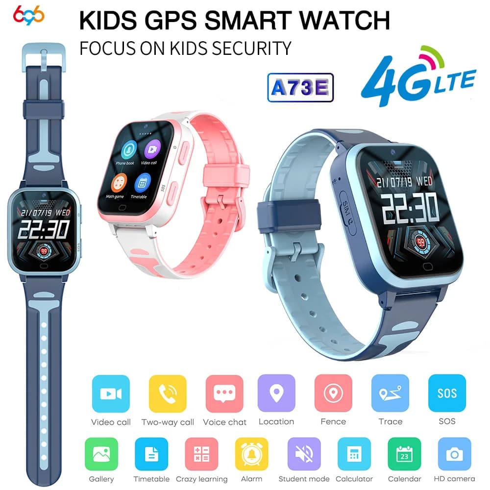 696 Nuovo 4G Videochiamata Per Bambini Smart Watch GPS HD Macchina Fotografica 700Mah RAM 1GB ROM 8GB Orologi Per Bambini Chat Vocale Studente Smartwatch