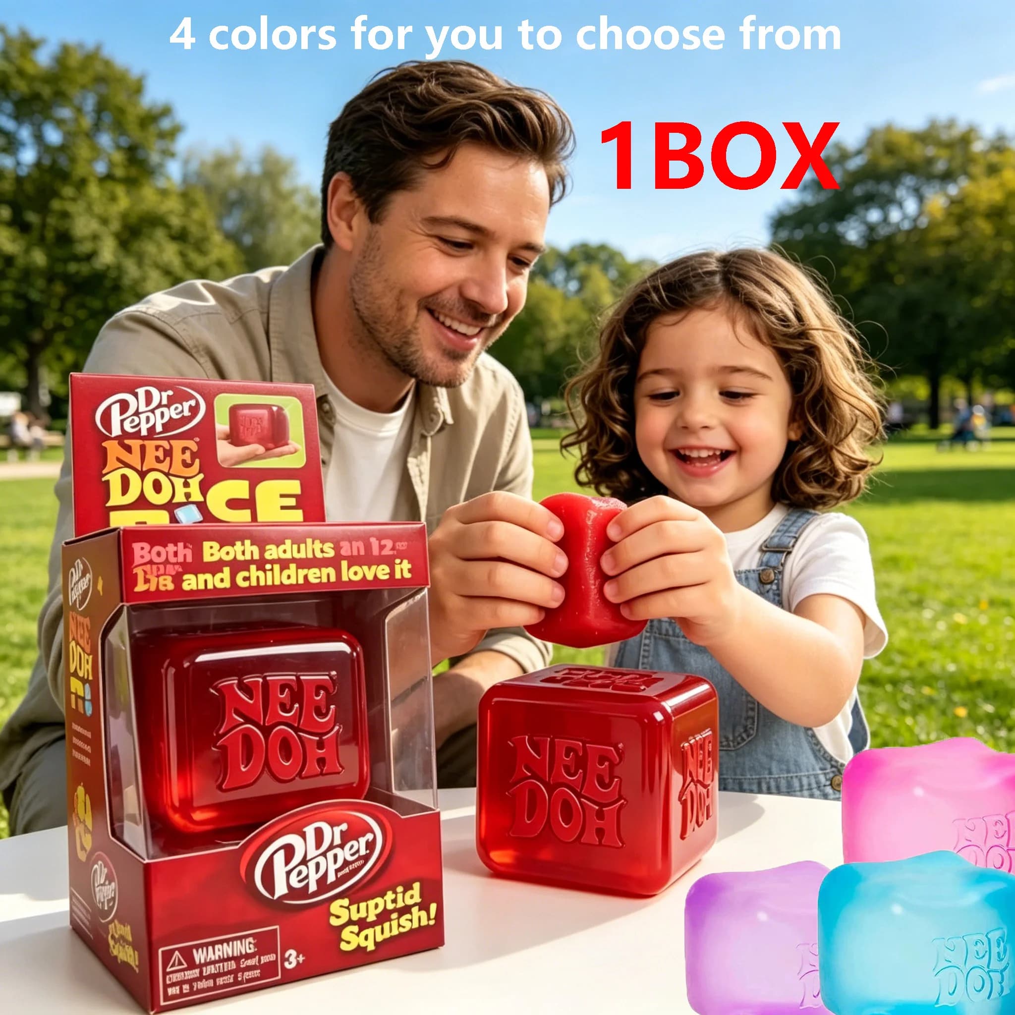 Schylling NeeDoh Nice Cube Giocattolo Sensoriale Antistress Morbido Cubo da Spremere per Bambini e Adulti