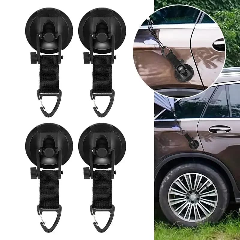 1/4PCS Car Tent Suction Cups Buckle Side Round/Triangular Awning Anchors Outdoor Camping Tent Suckers Anchor Securing Hook