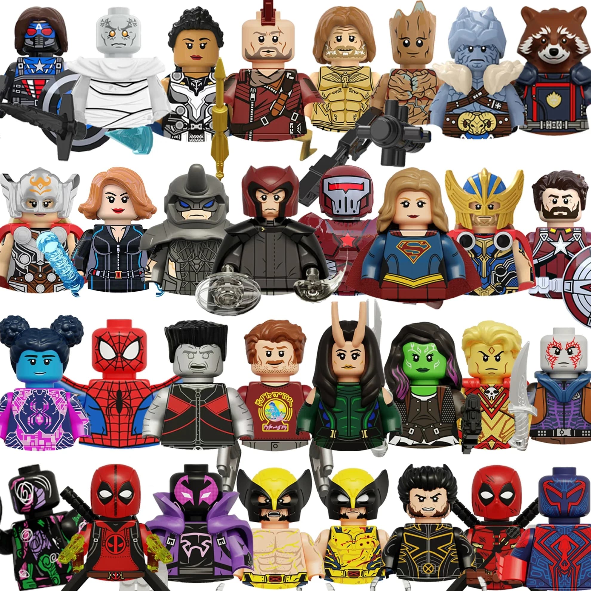 Blocks Marvel Captain America Magneto Deadpool, mini brick characters, trendy toy, children's party gift